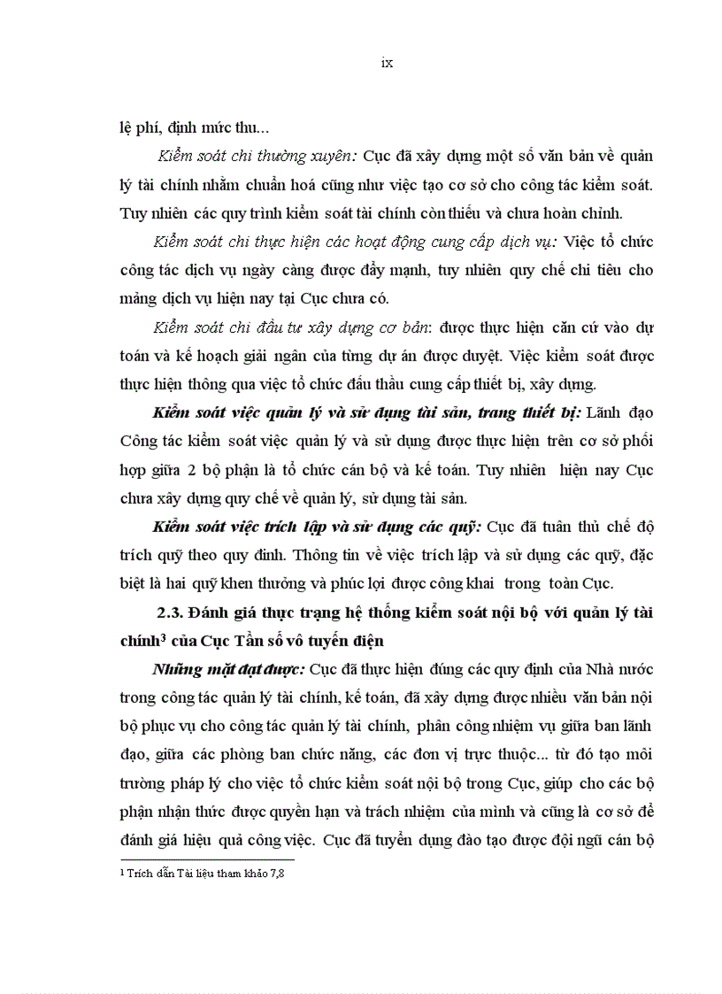 image for page Hoàn thiện hệ thống kiểm soát nội bộ với việc tăng cường quản lý tài chính tại Cục Tần số vô tuyến điện