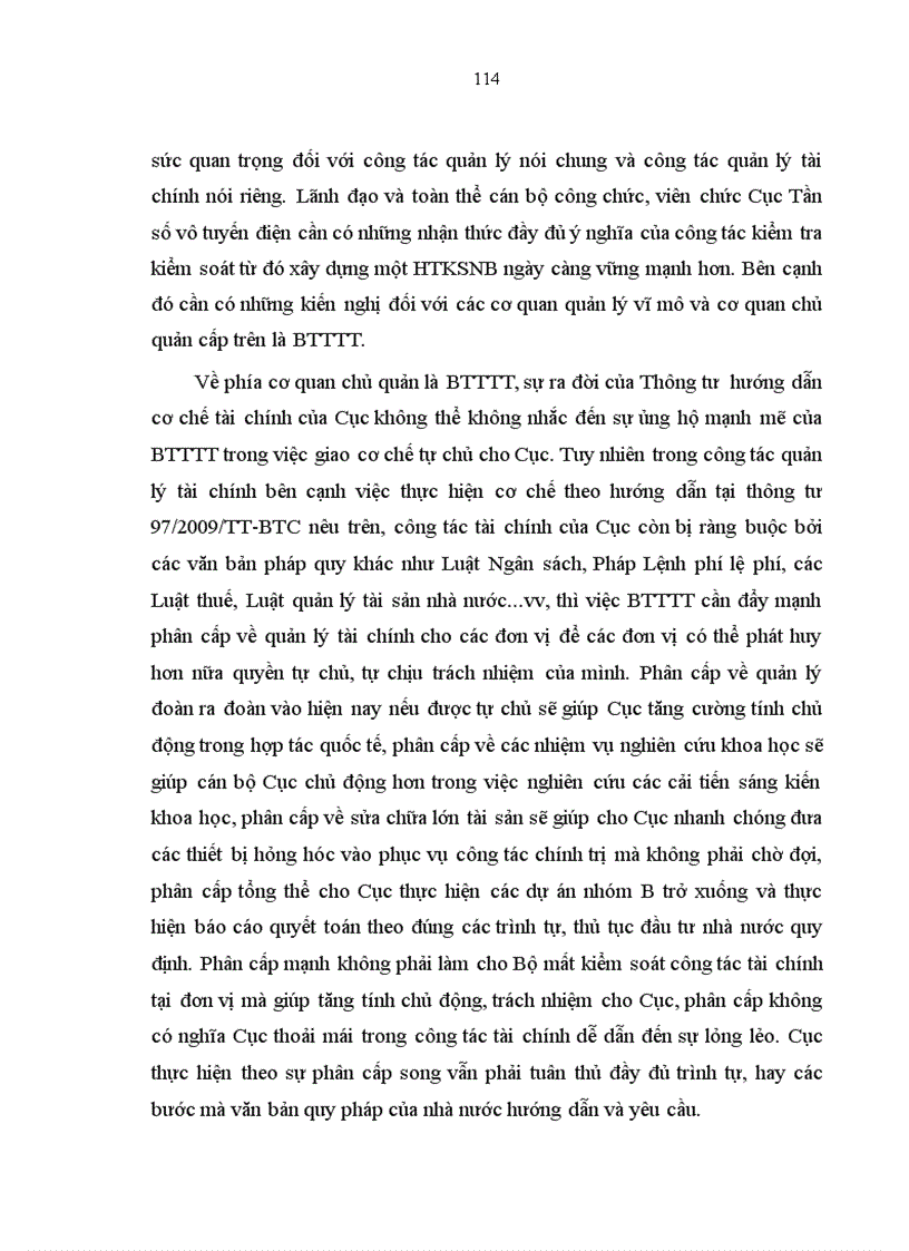 image for page Hoàn thiện hệ thống kiểm soát nội bộ với việc tăng cường quản lý tài chính tại Cục Tần số vô tuyến điện