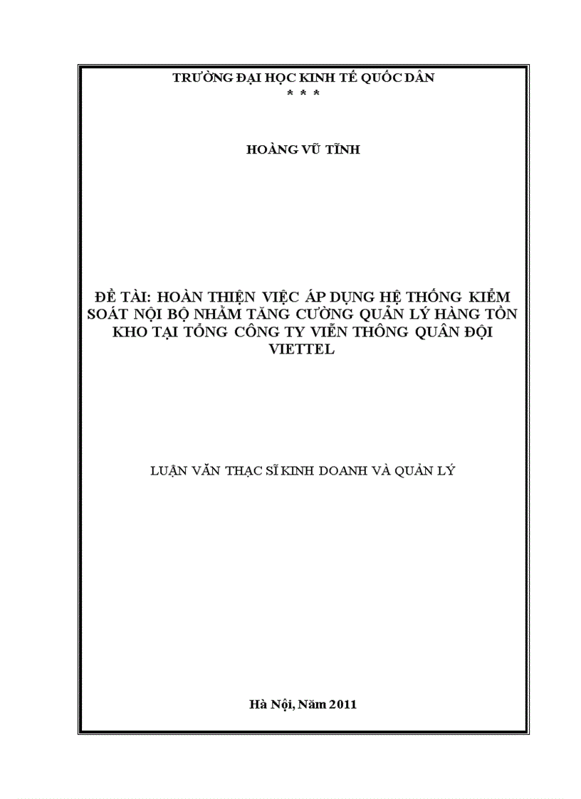 image for page Giải pháp hoàn thiện việc áp dụng hệ thống kiểm soát nội bộ nhằm tăng cường quản lý hàng tồn kho tại VIETTEL