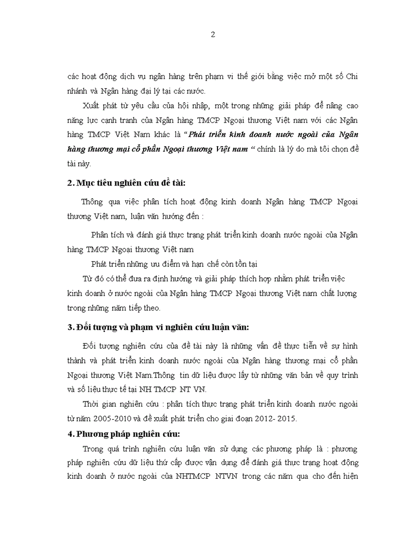 image for page Phát triển kinh doanh nước ngoài của Ngân hàng thương mại cổ phần Ngoại thương Việt nam