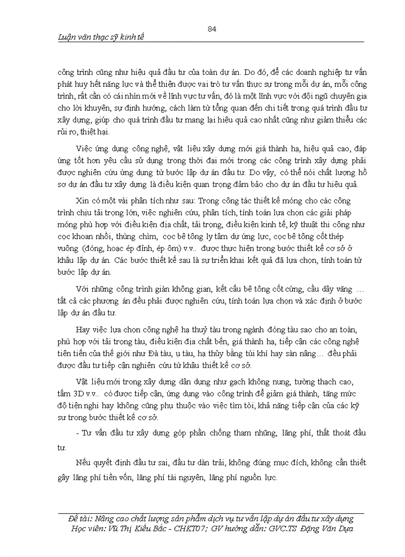 image for page Nâng cao chất lượng sản phẩm dịch vụ tư vấn lập dự án đầu tư xây dựng