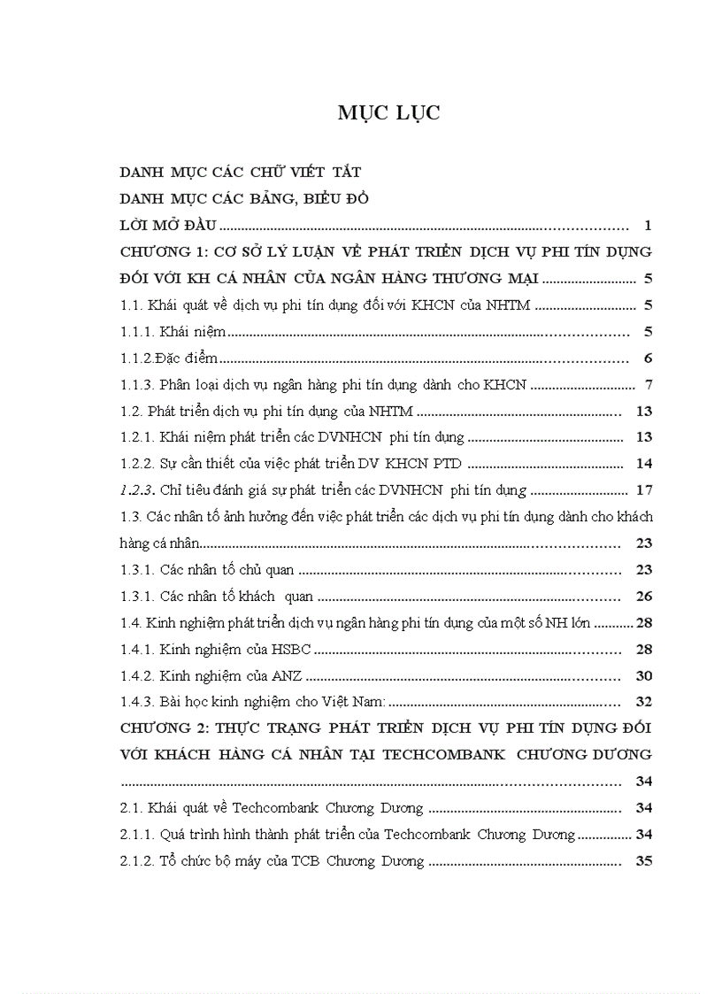 image for page Phát triển dịch vụ ngân hàng phi tín dụng đối với khách hàng cá nhân tại Ngân Hàng Kỹ Thương Việt Nam chi nhánh Chương Dương