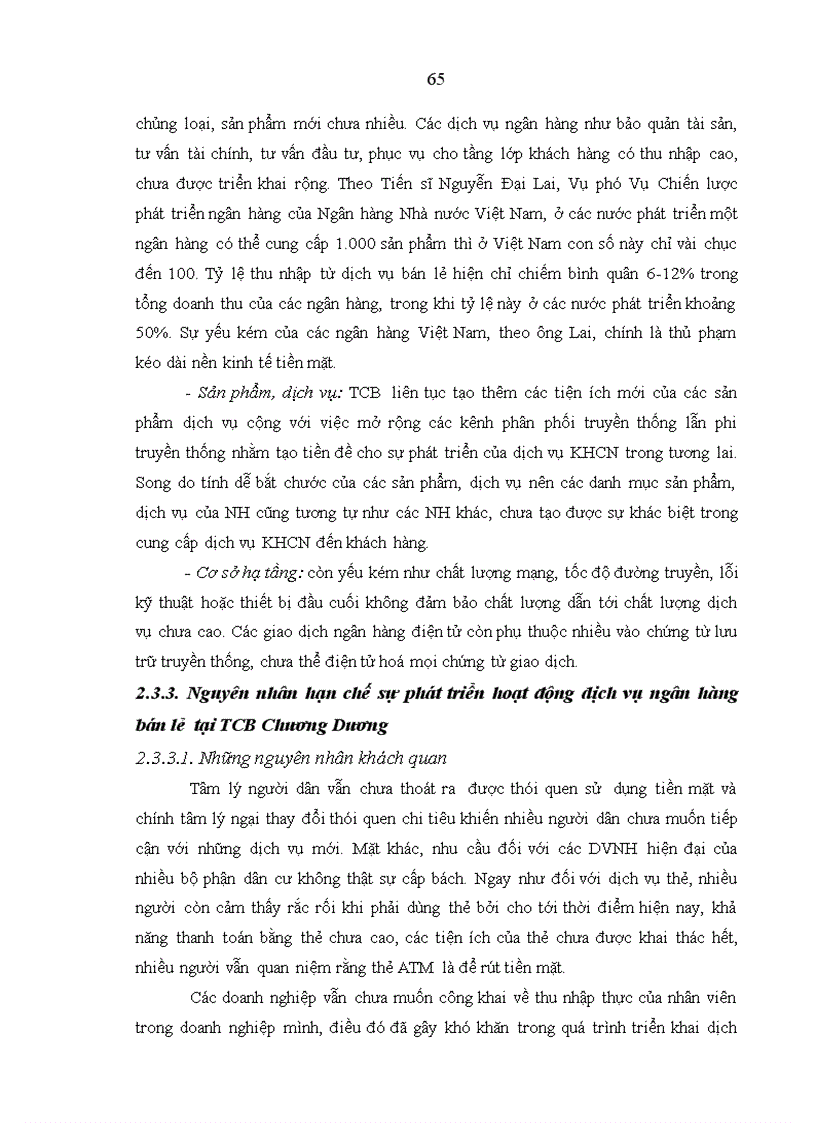 image for page Phát triển dịch vụ ngân hàng phi tín dụng đối với khách hàng cá nhân tại Ngân Hàng Kỹ Thương Việt Nam chi nhánh Chương Dương