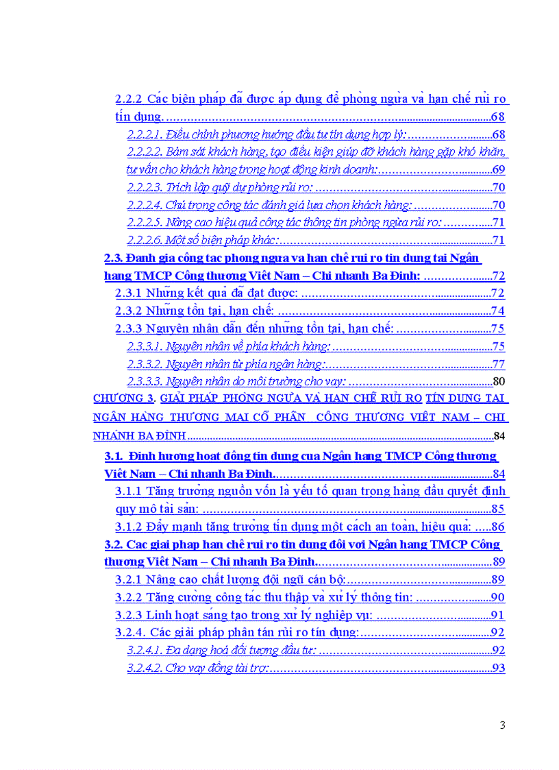 image for page Quản lý rủi ro tín dụng tại Ngân hàng TMCP Công thương Việt Nam Chi nhánh Ba Đình