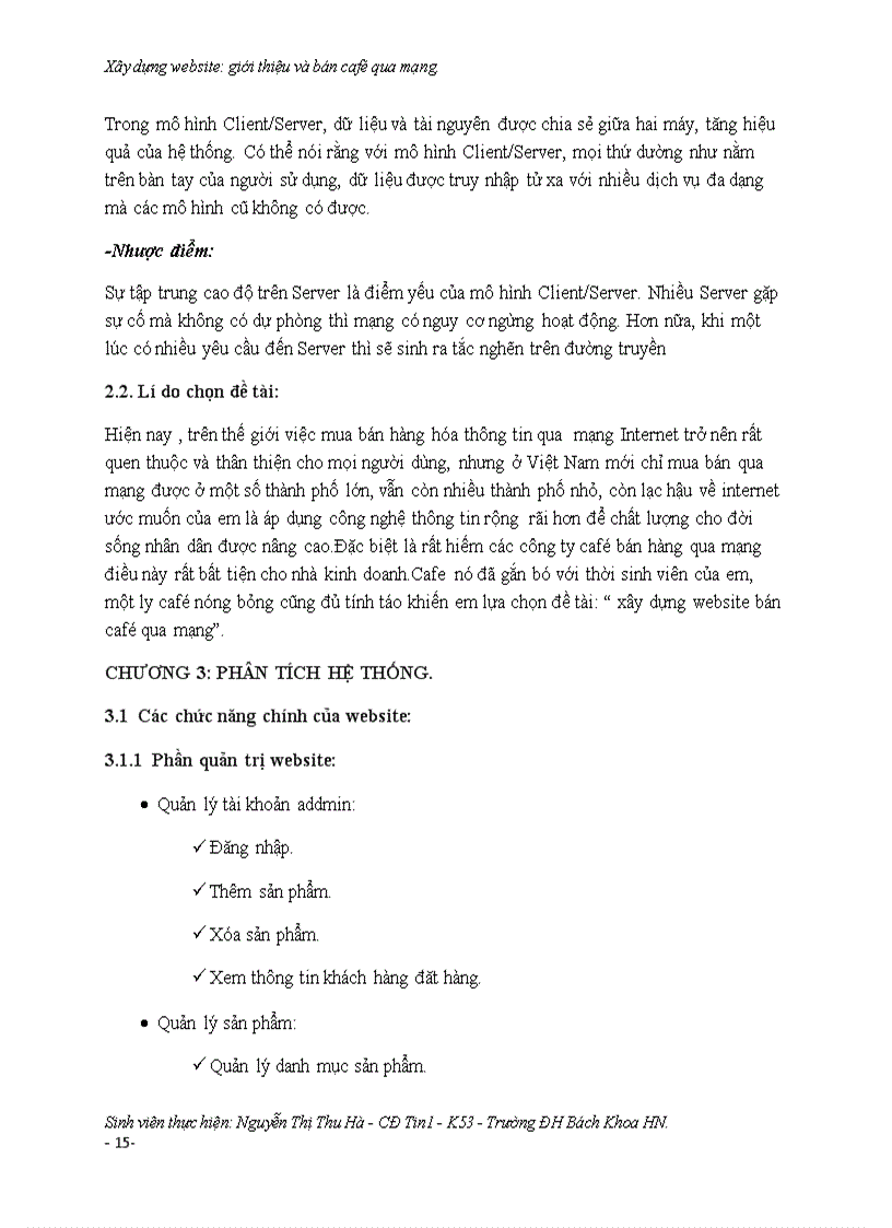 image for page Xây dựng website giới thiệu và bán cafe qua mạng