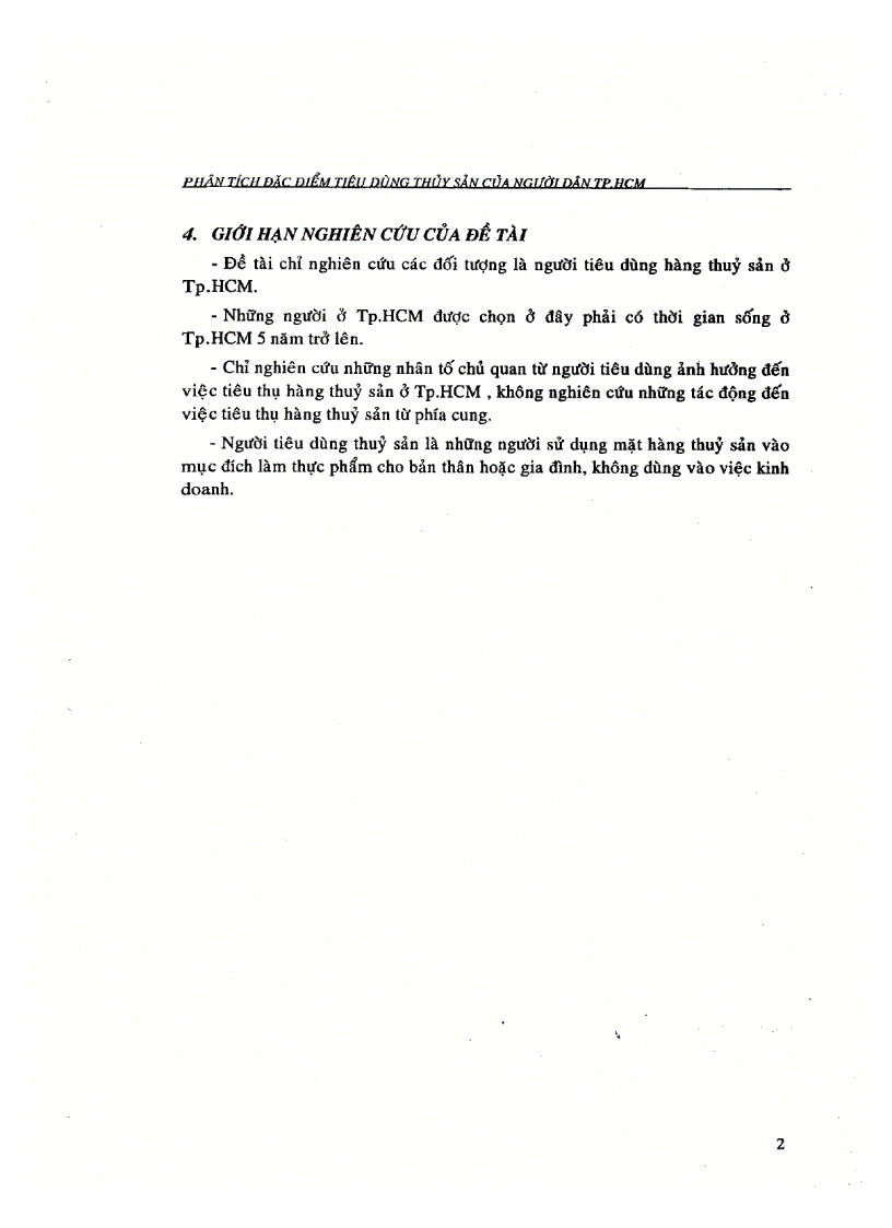image for page Phân tích đặc điểm tiêu dùng hàng thuỷ sản của người dân tp HCM