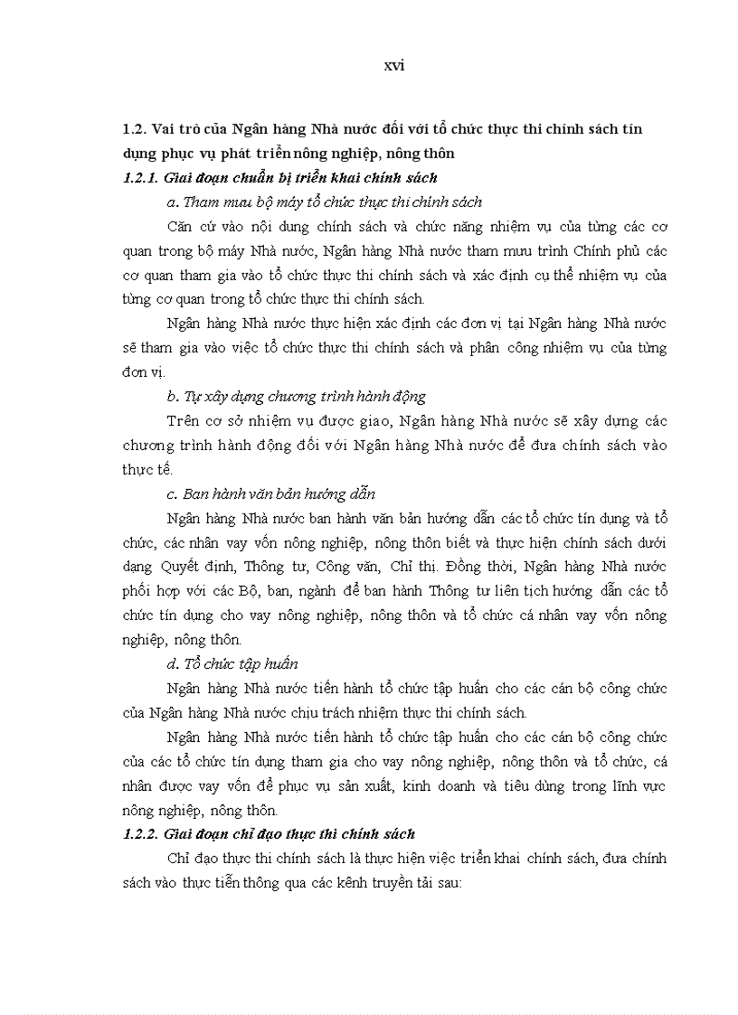 image for page Vai trò của Ngân hàng Nhà nước Việt Nam đối với tổ chức thực thi chính sách tín dụng phục vụ phát triển nông nghiệp nông thôn