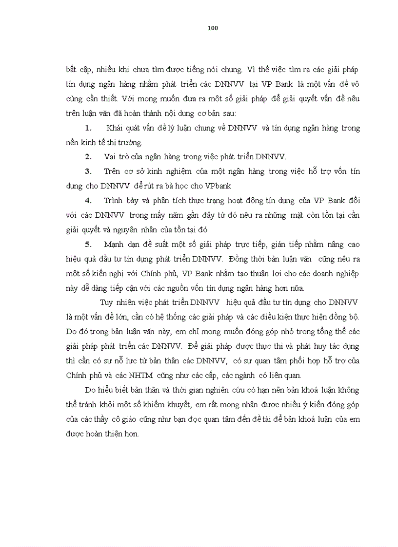 image for page Mở rộng tín dụng đối với các Doanh nghiệp nhỏ và vừa tại Ngân hàng VPBank