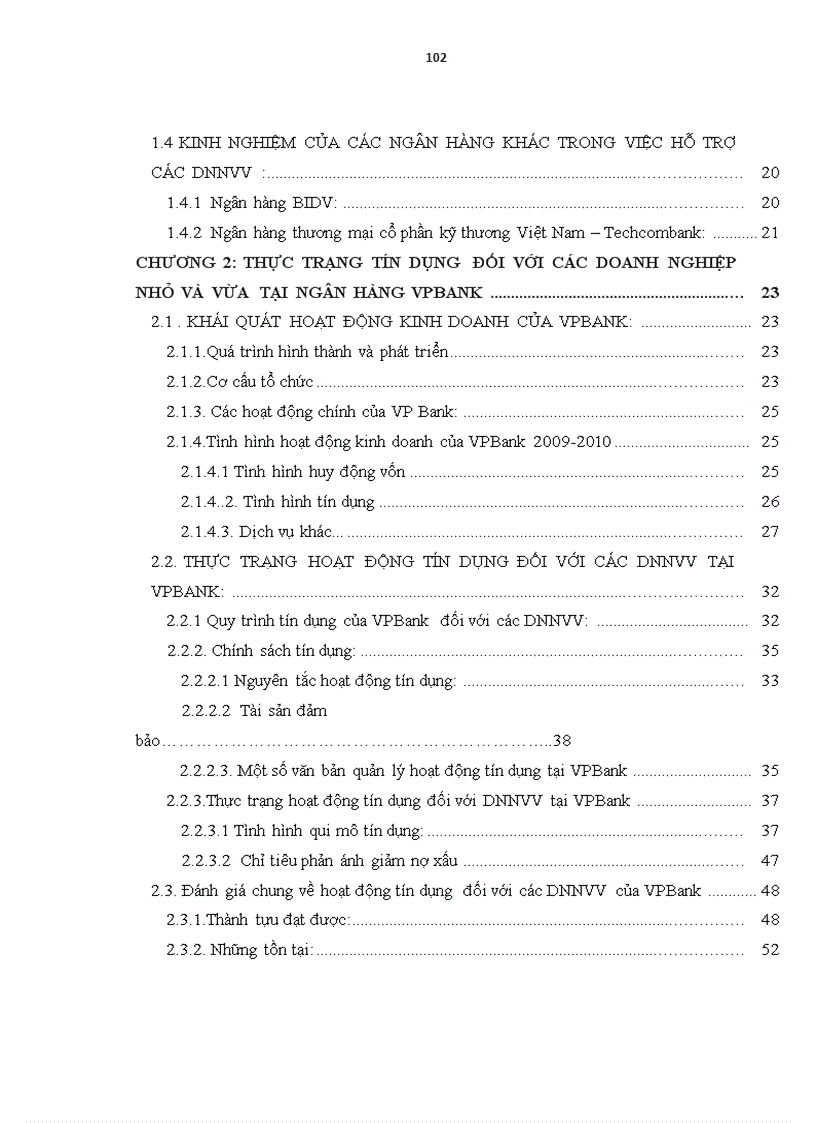 image for page Mở rộng tín dụng đối với các Doanh nghiệp nhỏ và vừa tại Ngân hàng VPBank