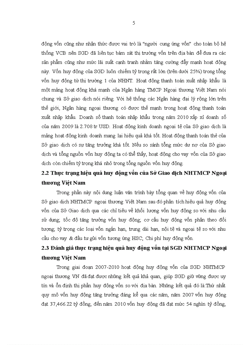 image for page Nâng cao hiệu quả huy động vốn tại Sở giao dịch Ngân hàng Thương mại cổ phần Ngoại thương Việt Nam