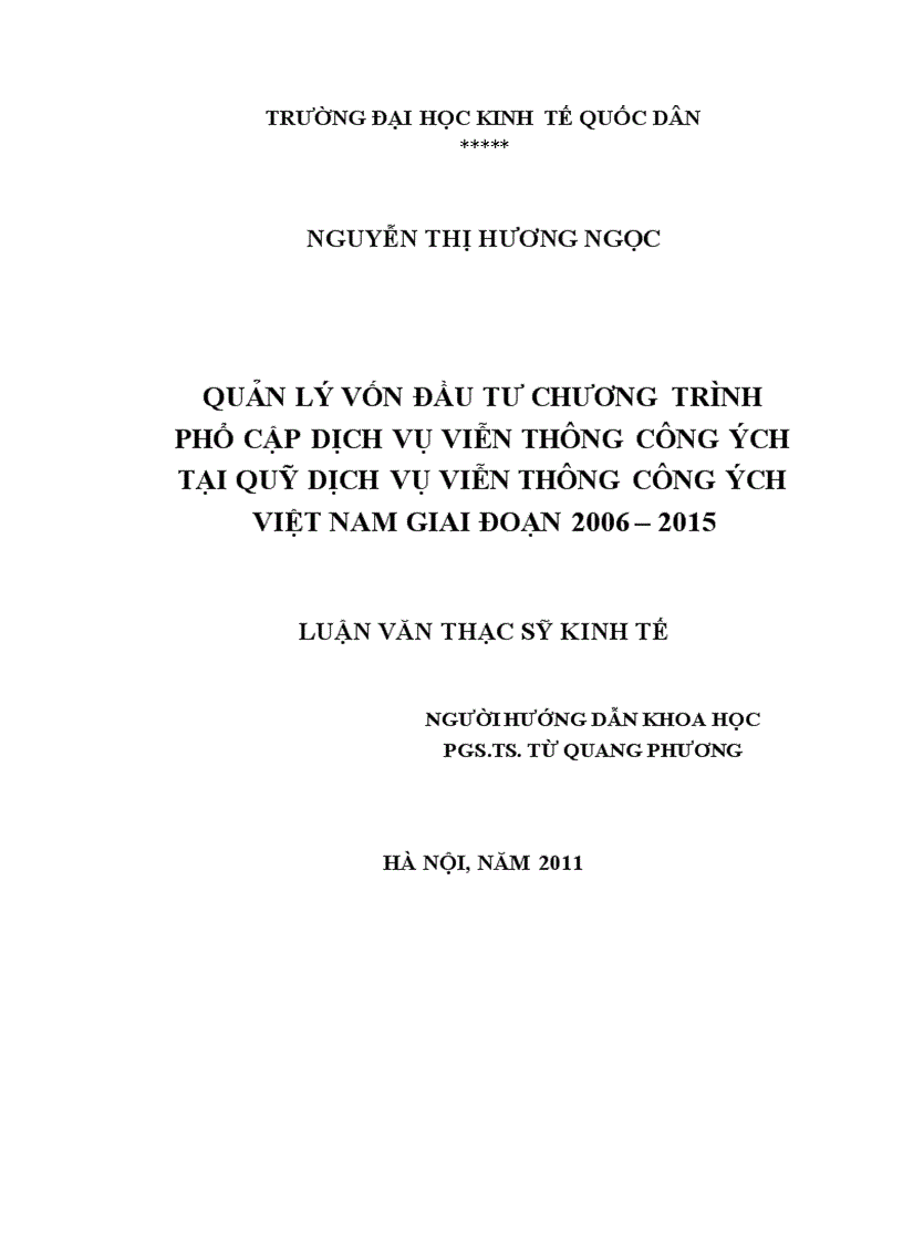 image for page Quản lý vốn đầu tư chương trình phổ cập dịch vụ viễn thông công ích tại quỹ dịch vụ viễn thông công ích việt nam giai đoạn 2006 2015