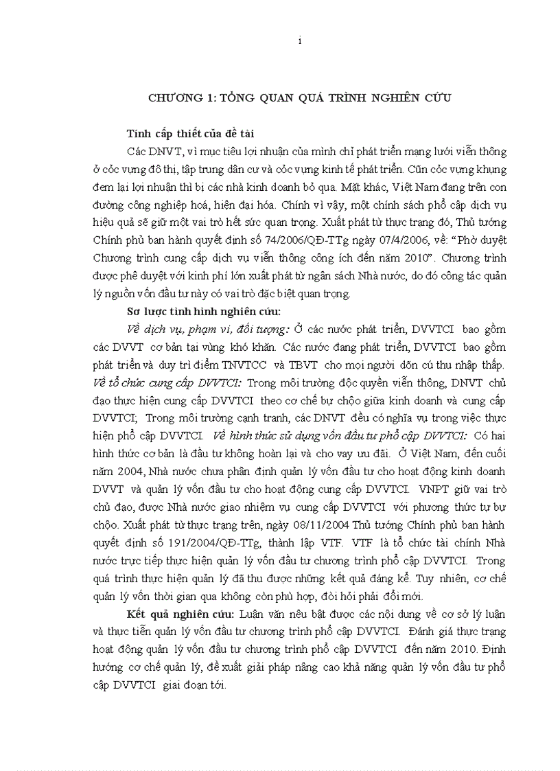 image for page Quản lý vốn đầu tư chương trình phổ cập dịch vụ viễn thông công ích tại quỹ dịch vụ viễn thông công ích việt nam giai đoạn 2006 2015