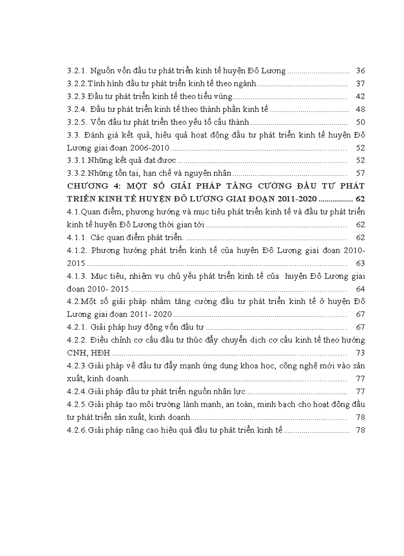 Đầu tư phát triển kinh tế Huyện Đô Lương tỉnh Nghệ An giai đoạn 2006 2020