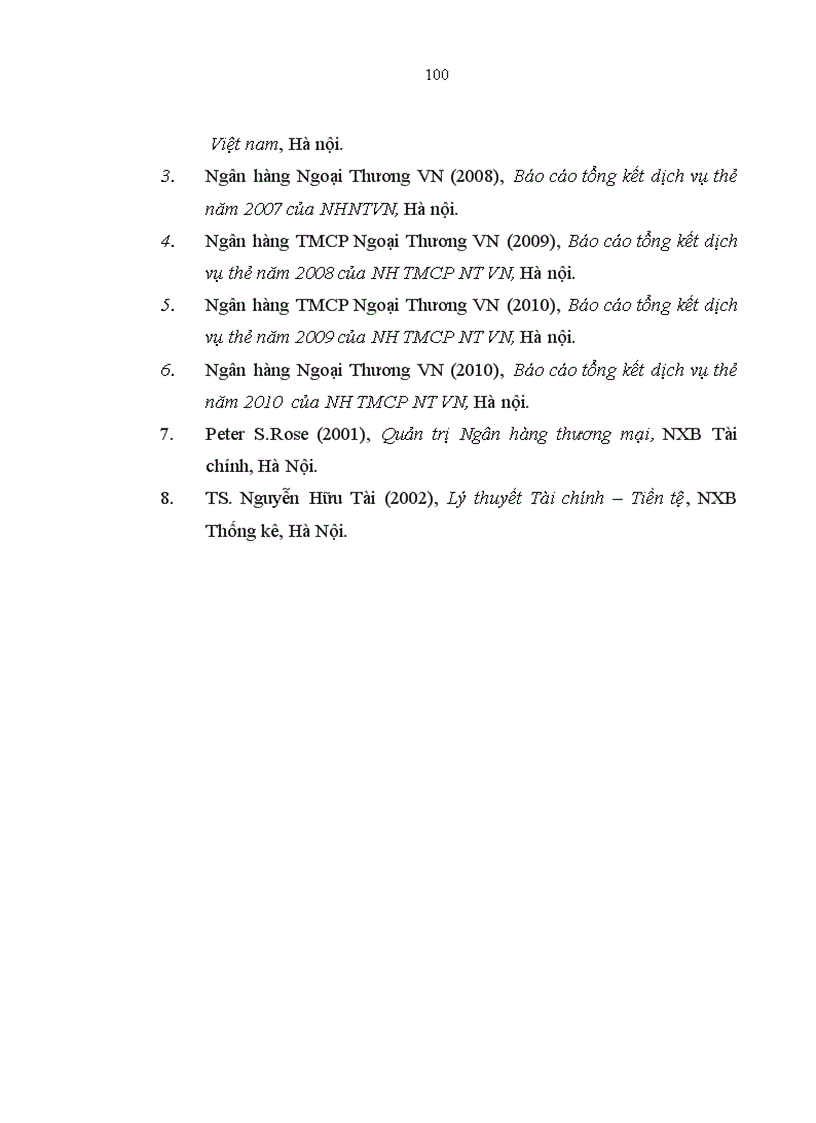 image for page Phát triển dịch vụ thẻ tại ngân hàng Ngoại thương Việt nam Chi nhánh Thăng Long