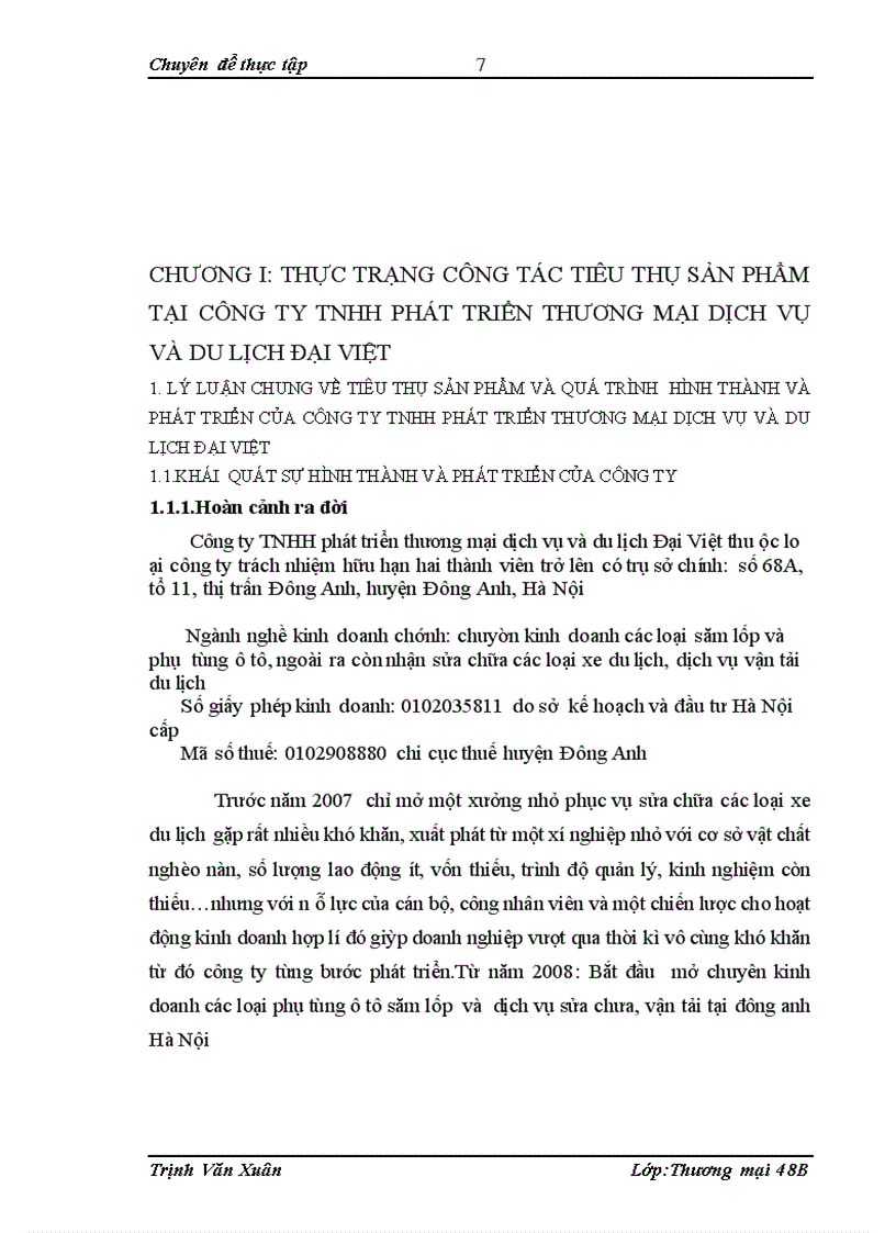 image for page Giải pháp đẩy mạnh hoạt động tiêu thụ sản phẩm tại công ty TNHH phát triển thương mại dịch vụ và du lịch Đại Việt