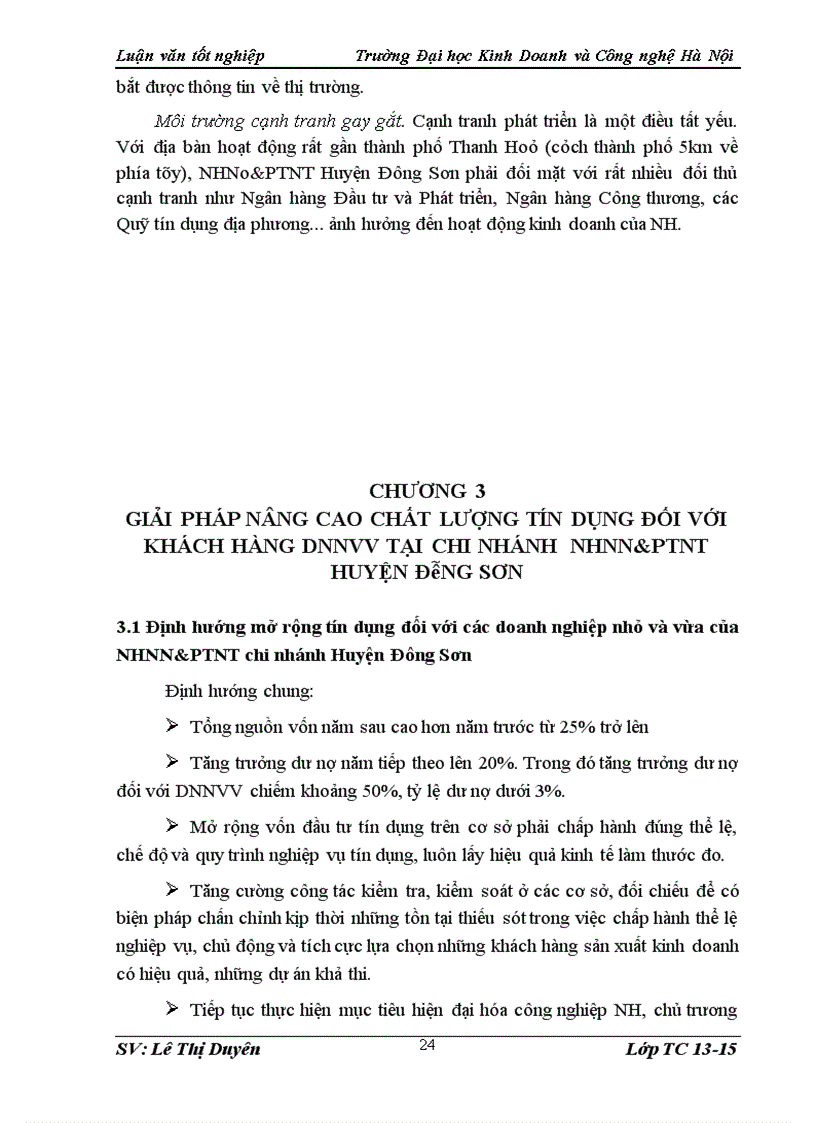 image for page Nâng cao chất lượng tín dụng đối với doanh nghiệp nhỏ và vừa tại Ngân hàng Nông nghiệp và Phát triển Nông thôn chi nhánh Huyện Đông Sơn Tỉnh Thanh Hóa