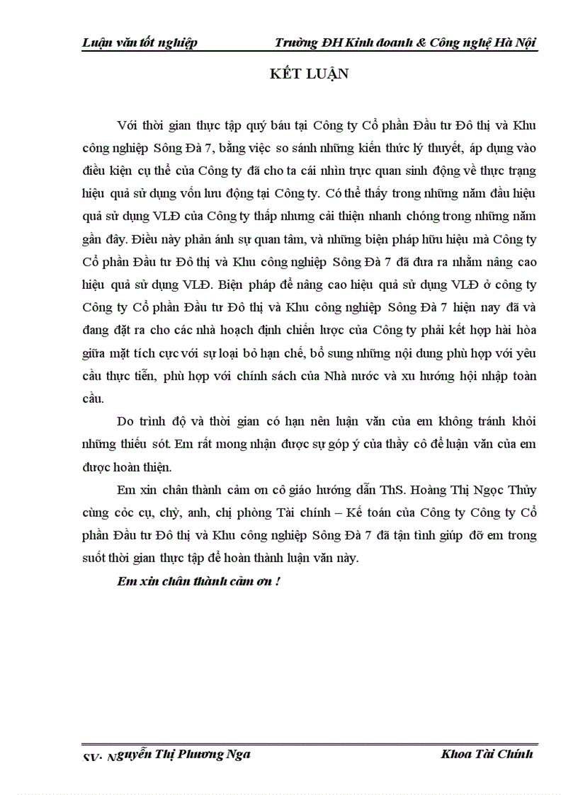 image for page Một số giải pháp nâng cao hiệu quả sử dụng vốn lưu động tại Công ty Cổ phần đầu tư Đô thị Khu công nghiệp Sông Đà 7