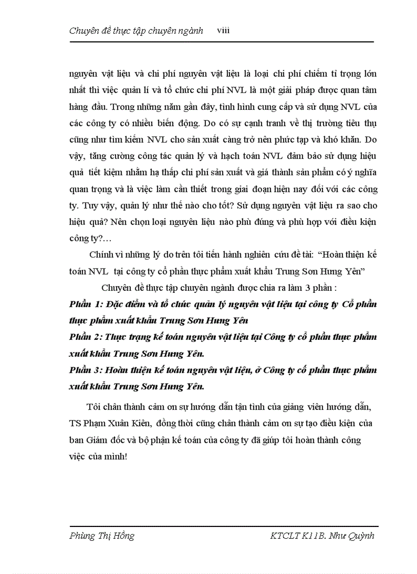 image for page Hoàn thiện kế toán nguyên vật liệu tại công ty cổ phần thực phẩm xuất khẩu trung sơn HƯNG YÊN
