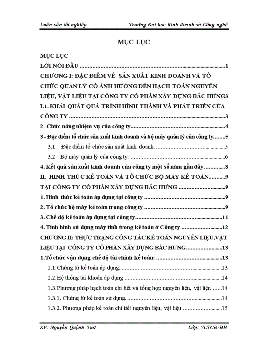 image for page Hoàn thiện hạch toán kế toán nguyên liệu vật liệu tại Công ty cổ phần xây dựng Bắc Hưng