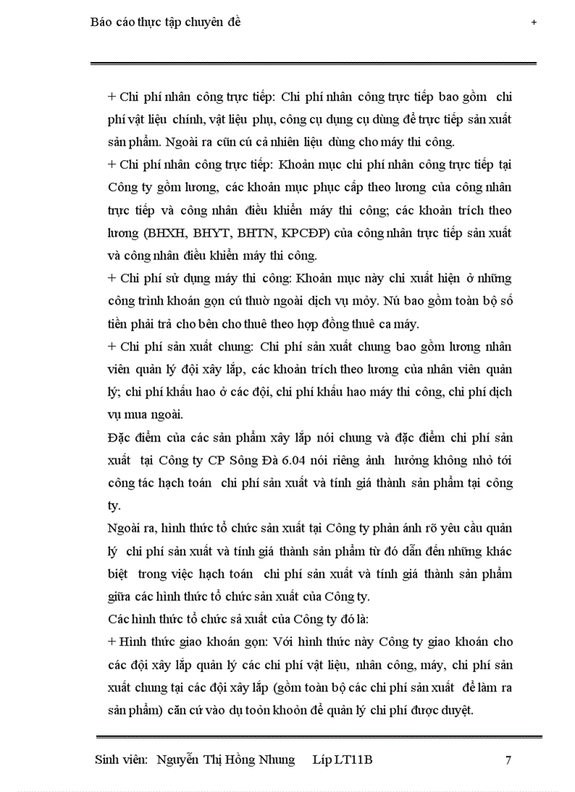 image for page Công tác hạch toán chi phí sản xuất và tính giá thành sản phẩm xây lắp tại Công ty Cổ phần Sông Đà 6 04