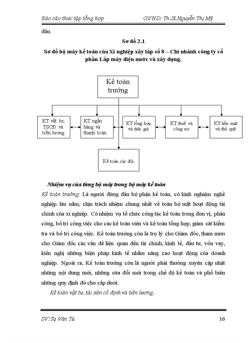 image for page Tổ chức bộ máy kế toán và hệ thống kế toán tại Xí nghiệp xây lắp số 8 Chi nhánh công ty cổ phần Lắp máy điện nước và xây dựng