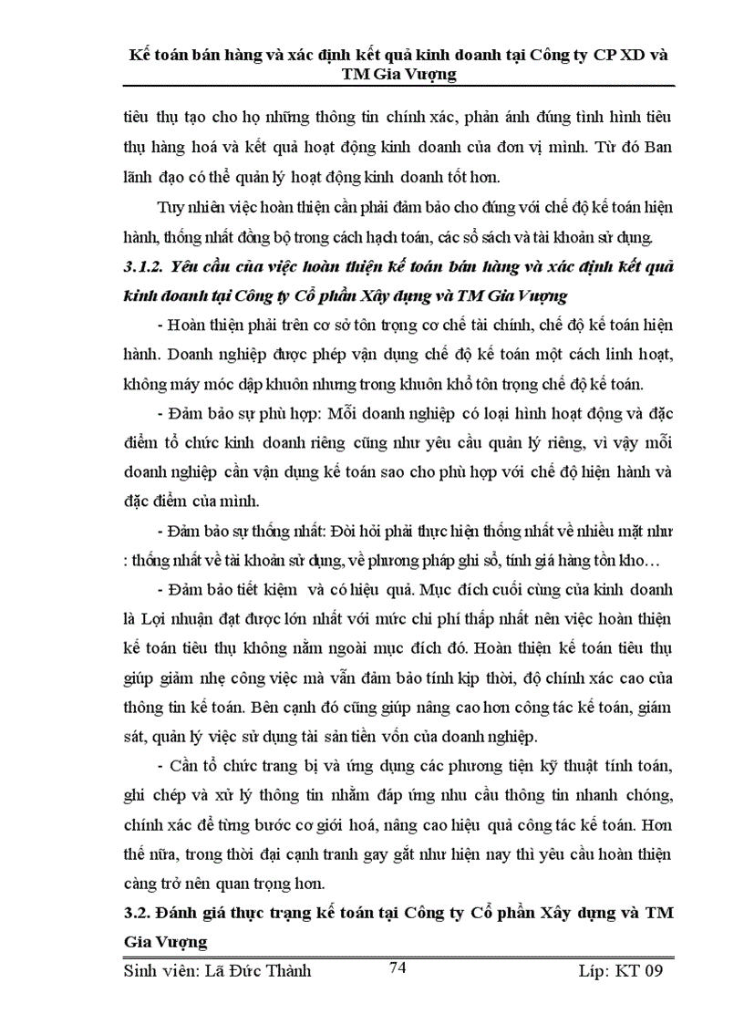 image for page Kế toán bán hàng và xác định kết quả kinh doanh tại Công ty CP XD và TM Gia Vượng