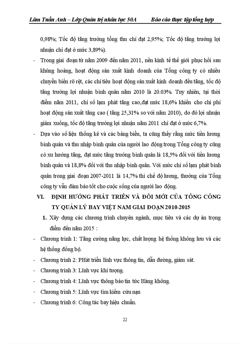 image for page Hoạt động sản xuất kinh doanh của tổng công ty quản lý bay VIỆT NAM