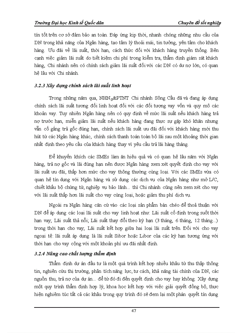 image for page Giải pháp nâng cao chất lượng tín dụng đối với SMEs tại NHN0 PTNT Chi nhánh Sông Cầu