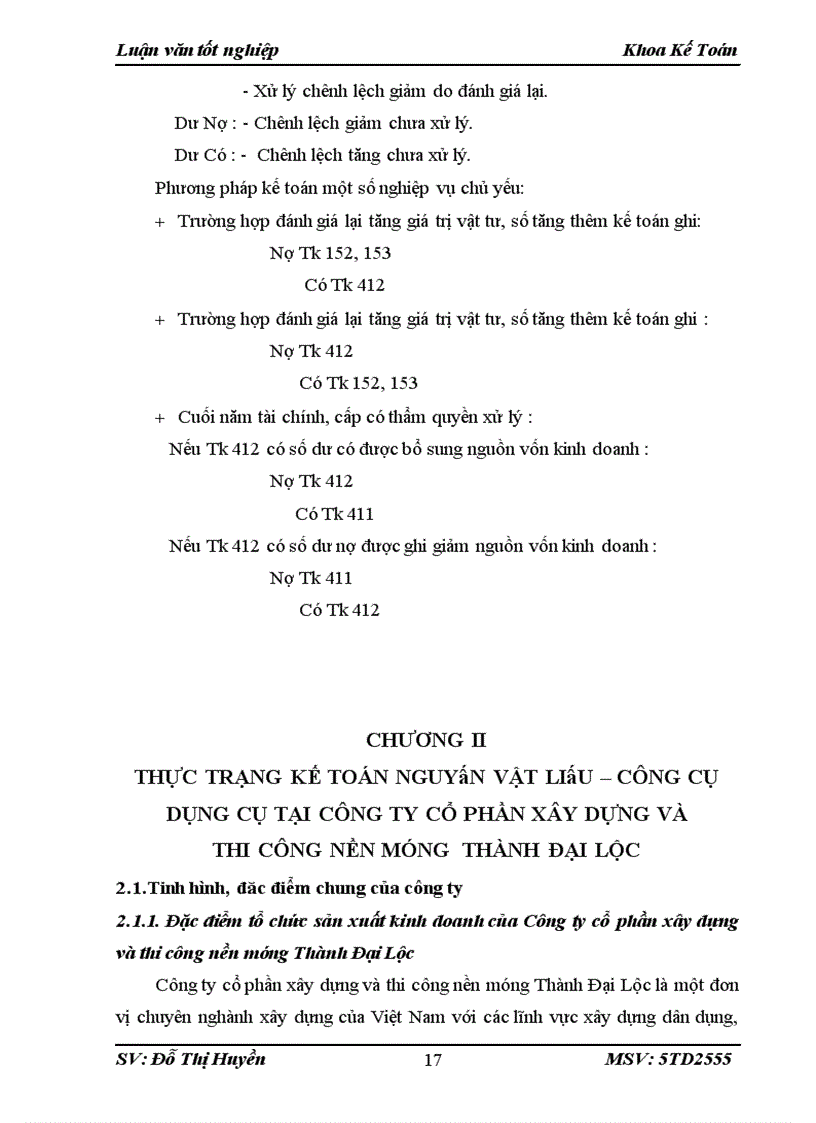 image for page Kế toán nguyên vật liệu công cụ dụng cụ tại công ty cổ phần xây dựng và thi công nền móng Thành Đại Lộc