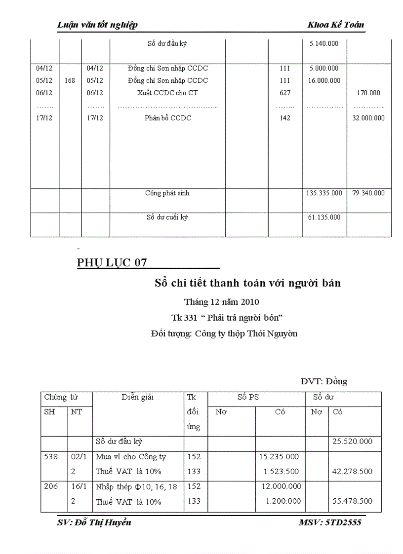 image for page Kế toán nguyên vật liệu công cụ dụng cụ tại công ty cổ phần xây dựng và thi công nền móng Thành Đại Lộc