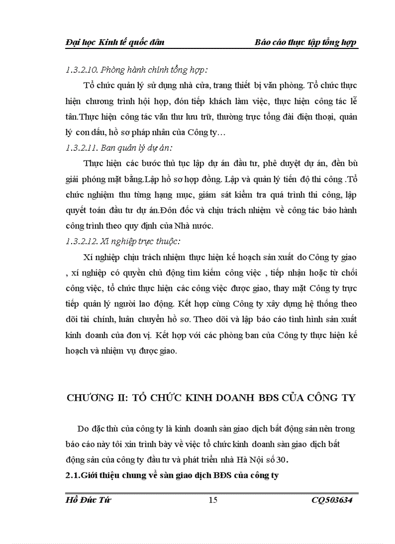 image for page Đặc điểm hoạt động sản xuất kinh doanh công ty cổ phần đầu tư và phát triển nhà HÀ NỘI SỐ 30