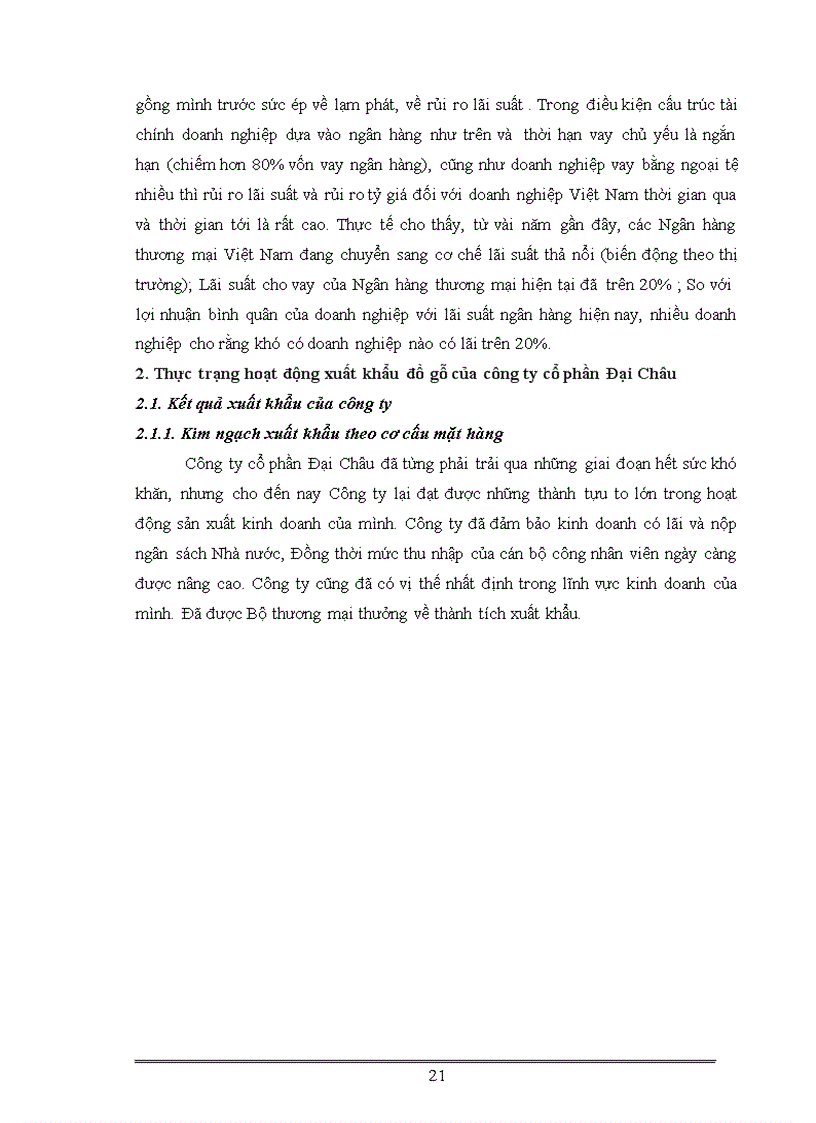 image for page Giải pháp thúc đẩy hoạt động xuất nhập khẩu đồ gỗ nội thất của công ty cổ phần Đại Châu