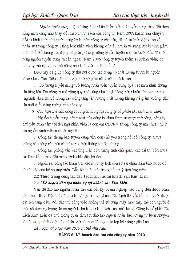 image for page Hoàn thiện công tác tuyển dụng và đào tạo nhân sự tại công ty cổ phần Du Lịch Kim Liên