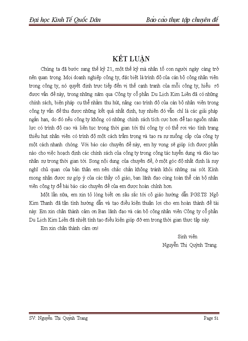 image for page Hoàn thiện công tác tuyển dụng và đào tạo nhân sự tại công ty cổ phần Du Lịch Kim Liên