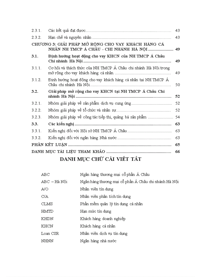 image for page Mở rộng cho vay khách hàng cá nhân tại ngân hàng TMCP Á Châu Chi nhánh Hà Nội