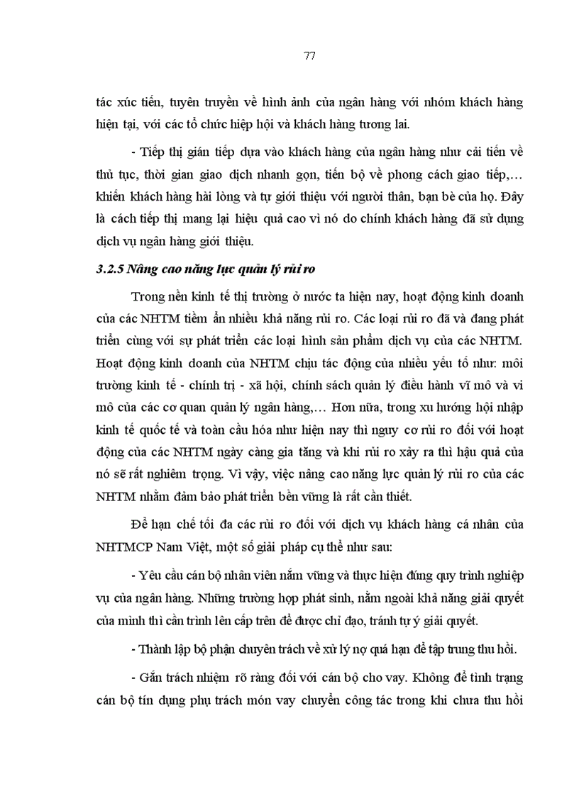 image for page Phát triển dịch vụ khách hàng cá nhân tại Ngân hàng thương mại cổ phần Nam Việt