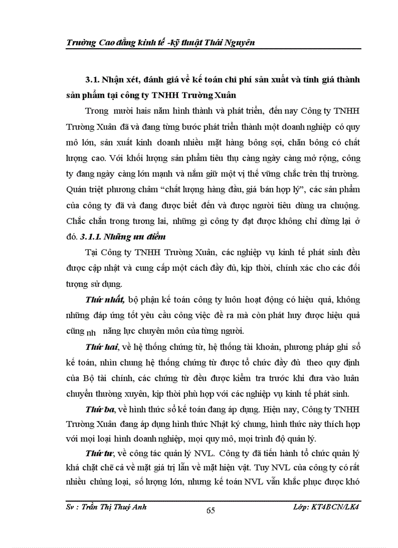 image for page Một số kiến nghị nhằm hoàn thiện kế toán chi phí sản xuất và tính giá thành sản phẩm tại công ty TNHH Trường xuân