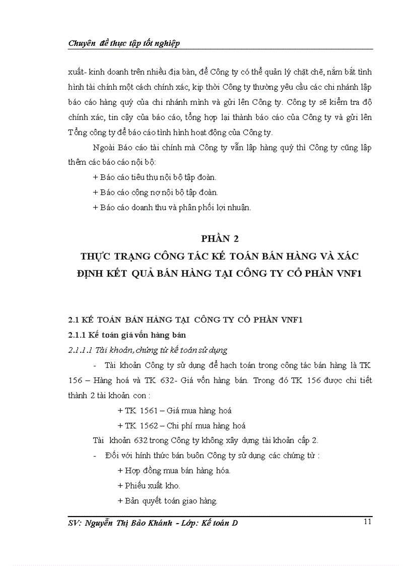 image for page Hoàn thiện kế toán bán hàng và xác định kết quả bán hàng tại Công ty Cổ Phần Phân Phối Bán Lẻ VNF