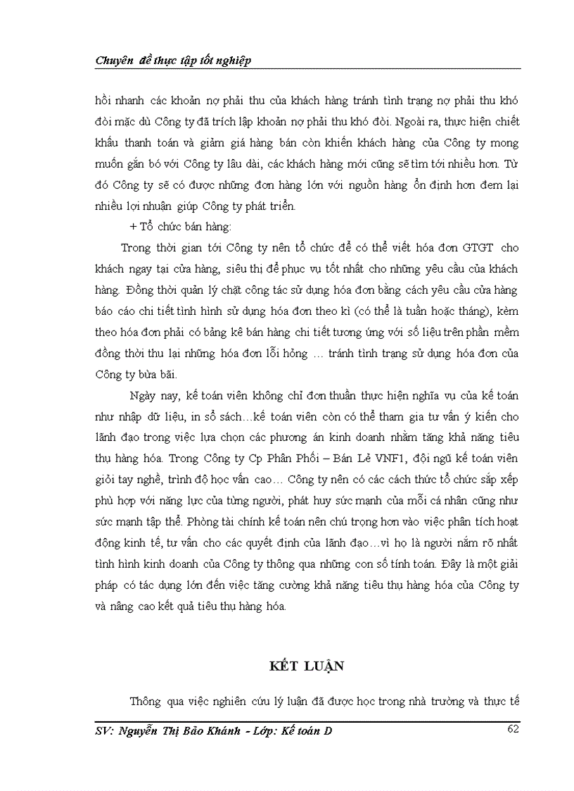 image for page Hoàn thiện kế toán bán hàng và xác định kết quả bán hàng tại Công ty Cổ Phần Phân Phối Bán Lẻ VNF