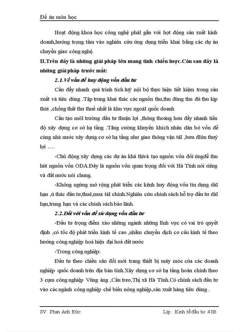 image for page Thực trạng và giải pháp nhằm thu hút và sử dụng vốn đầu tư có hiệu quả tại Hà Tĩnh