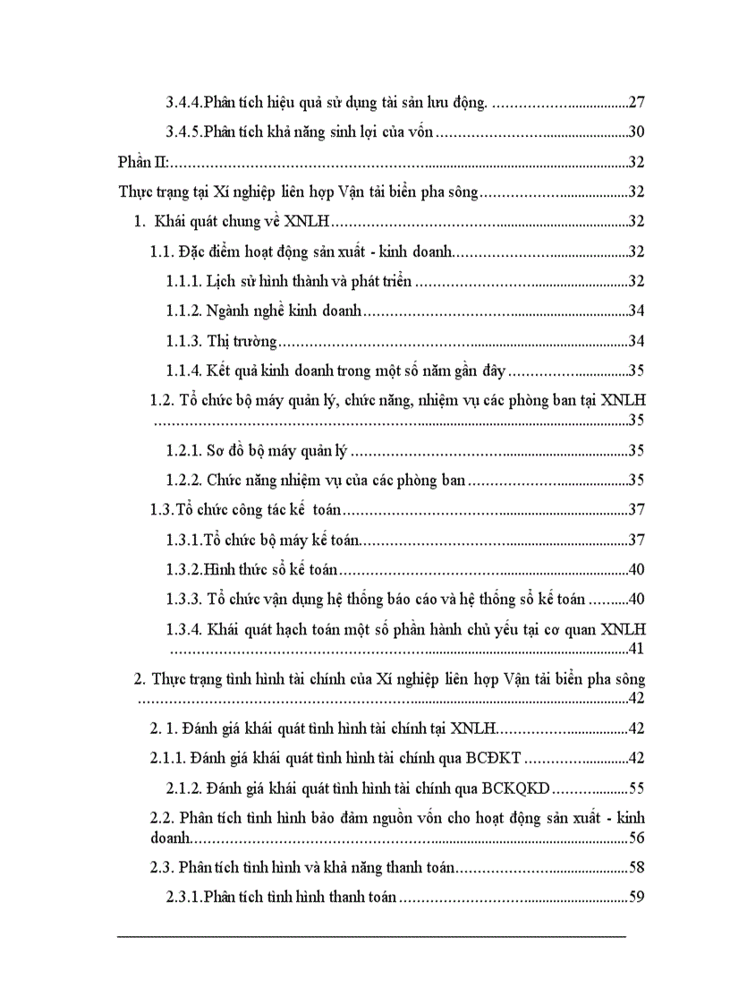 image for page Phân tích tình hình tài chính thông qua Bảng cân đối kế toán và Báo cáo kết quả kinh doanh nhằm nâng cao hiệu quả sử dụng vốn tại Xí nghiệp liên hợp Vận tải biển pha sông