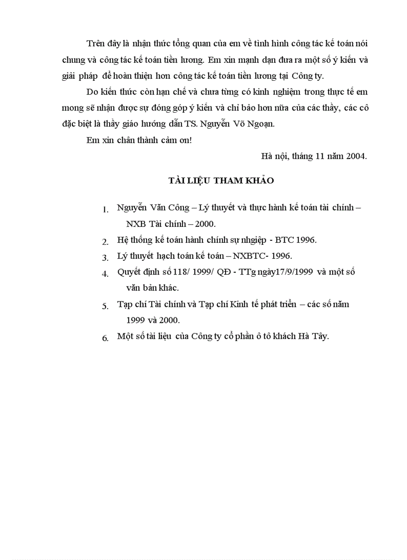 image for page Hoàn thiện công tác hạch toán kế toán tiền lương và các khoản trích theo lương ở Công ty Cổ phần ô tô khách Hà Tây