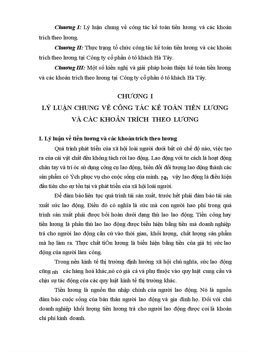 image for page Hoàn thiện kế toán tiền lương và các khoản trích theo lương tại Công ty Cổ phần ô tô khách Hà Tây