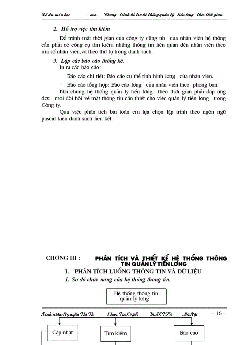 image for page Phân tích và thiết kế hệ thống thông tin quản lý lương
