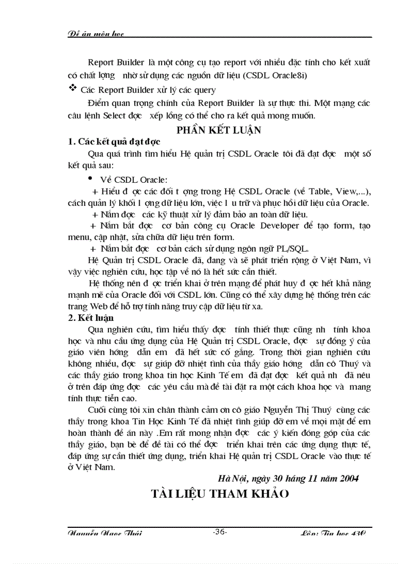 image for page Tìm hiểu Hệ Quản trị CSDL Oracle trong môi trường Windows Server 2000