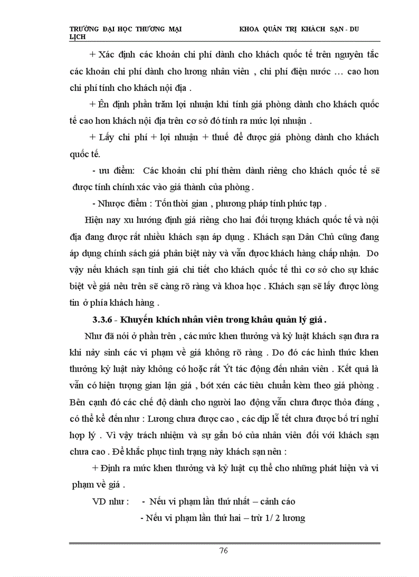 image for page Hoàn thiện chính sách giá nhằm thu hút khách đến khách sạn Dân Chủ Hà Nội