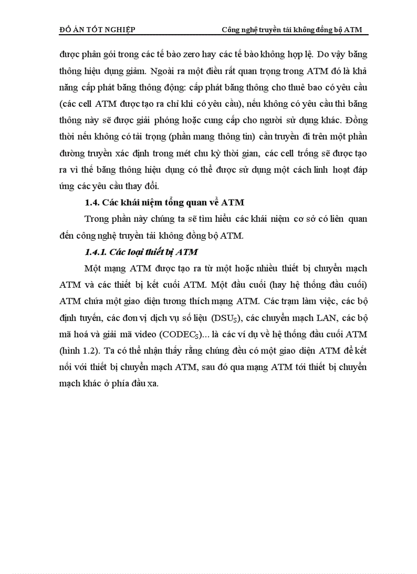 image for page Công nghệ truyền tải không đồng bộ ATM và khả năng ứng dụng truyền thoại có phân bố băng thông động trên ATM