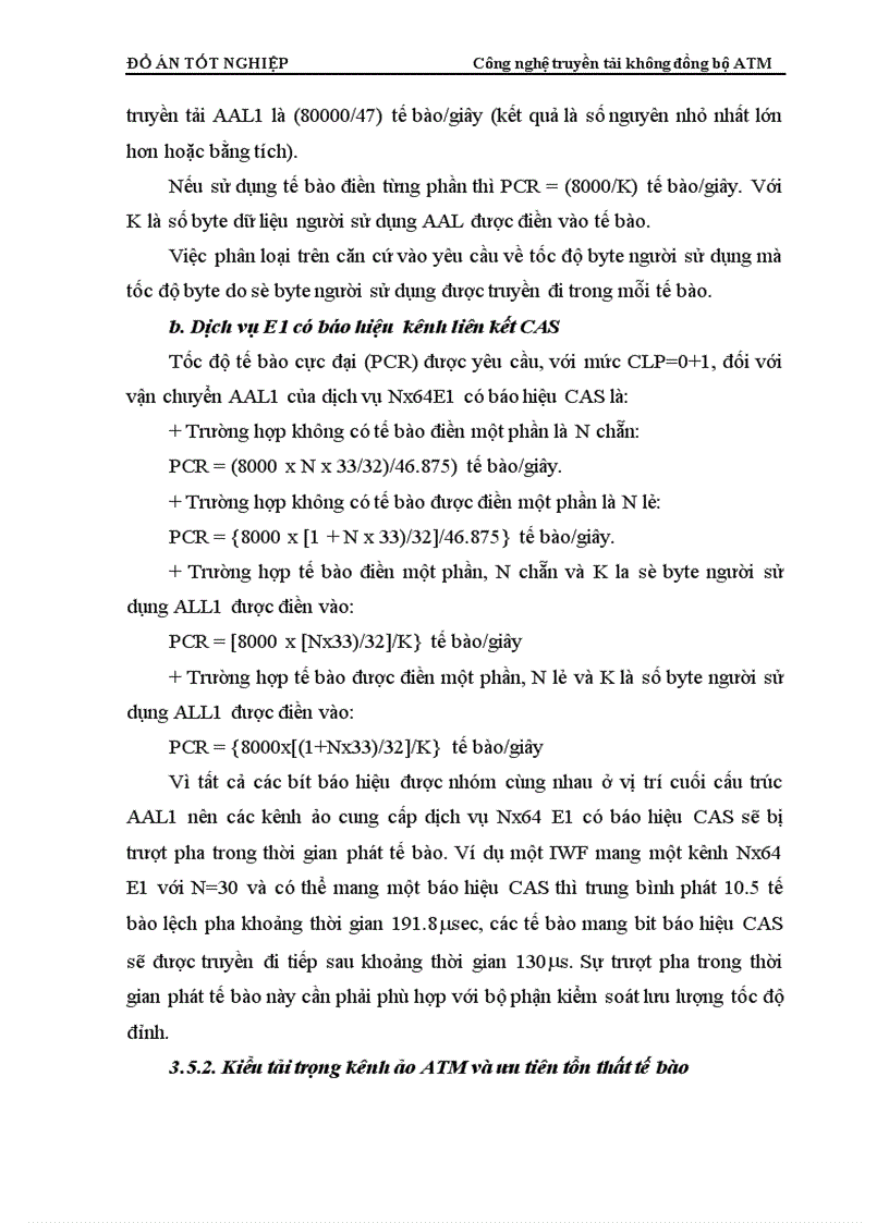 image for page Công nghệ truyền tải không đồng bộ ATM và khả năng ứng dụng truyền thoại có phân bố băng thông động trên ATM