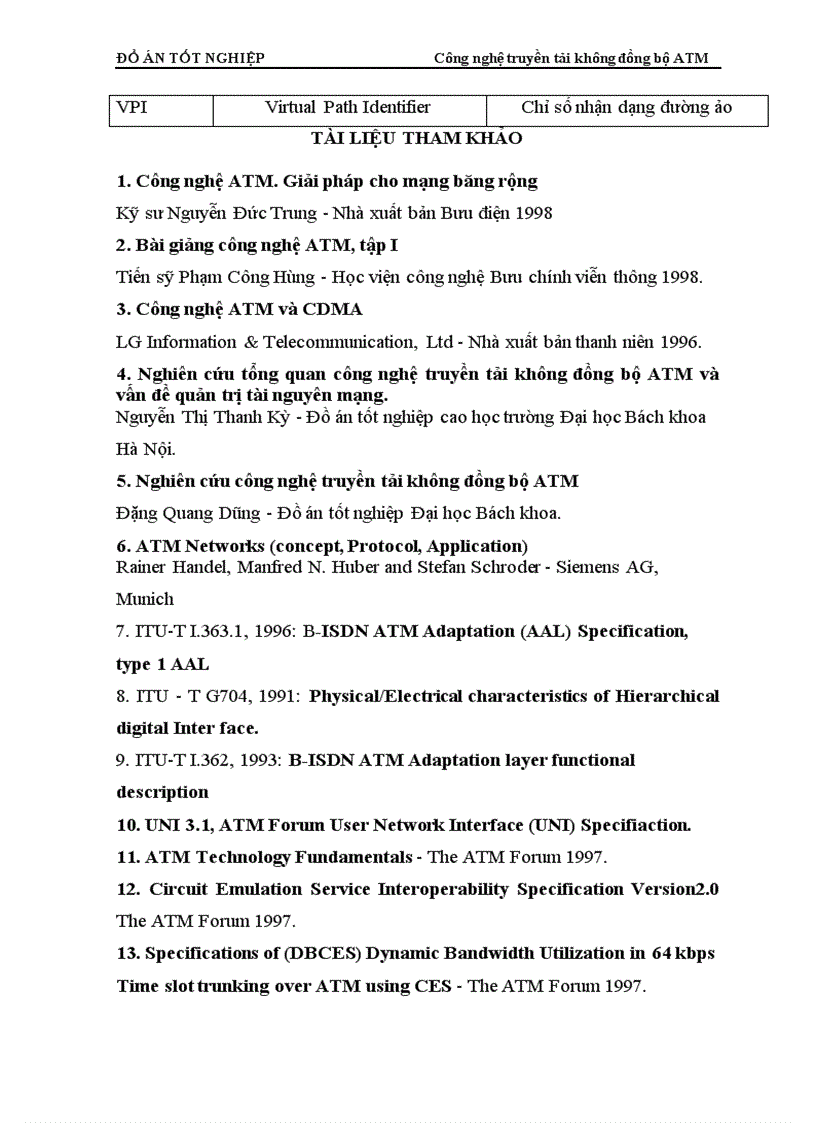 image for page Công nghệ truyền tải không đồng bộ ATM và khả năng ứng dụng truyền thoại có phân bố băng thông động trên ATM