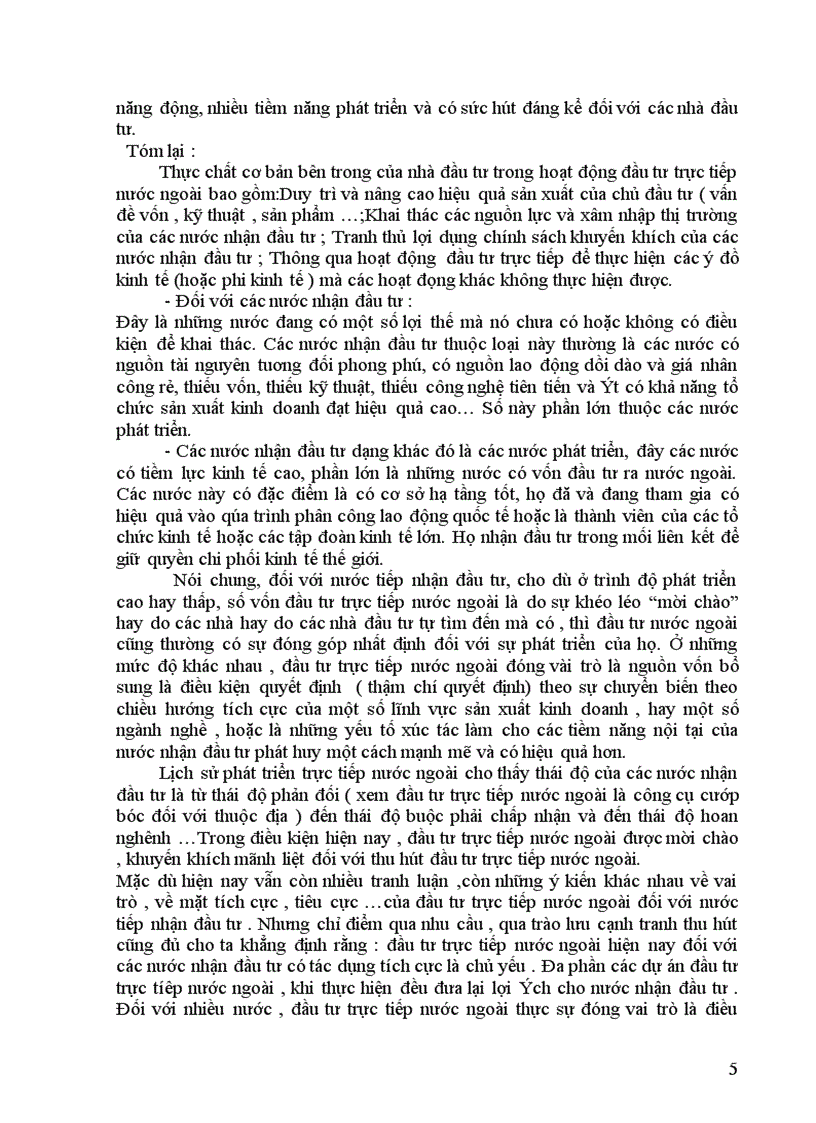 Kinh nghiệm thu hút vốn đầu tư trực tiếp nước ngoài ở một số nước và vận dụng vào Việt Nam 1